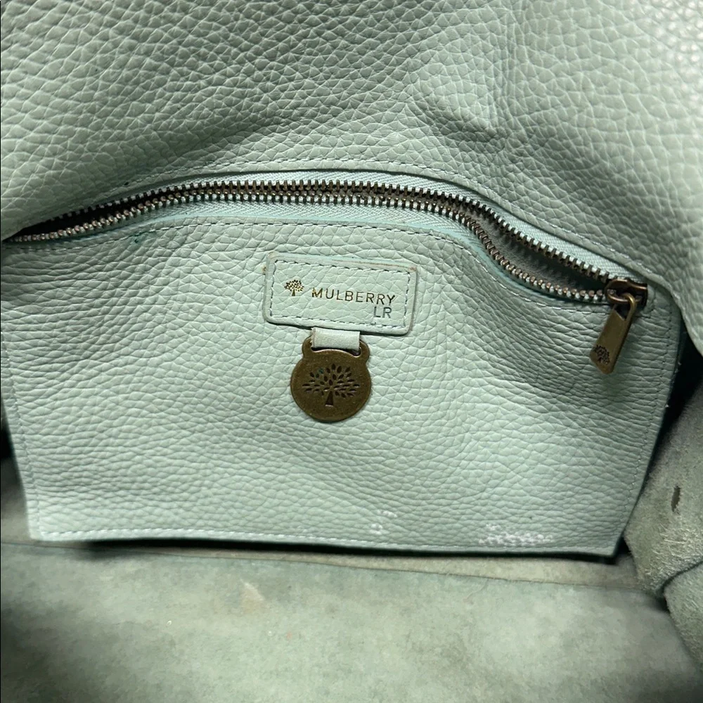 Mulberry Roxanne Satchel Bag Purse Studded Leather Limited Edition Green Gold - Picture 12 of 17